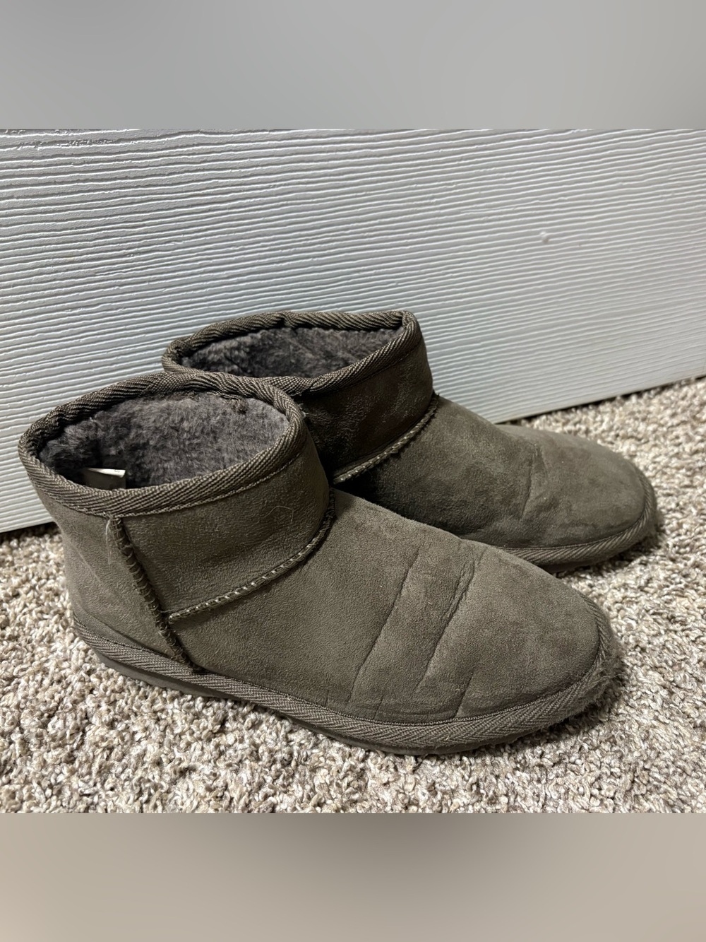Gray boots